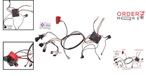 Compact 12V Electric Ride-On Car Remote Control Kit – Complete Accessory Package - Picture 2 of 7