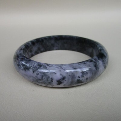 Natural genuine Burmese jade jadeite bangle bracelet id 62.4mm & 16.8mm width