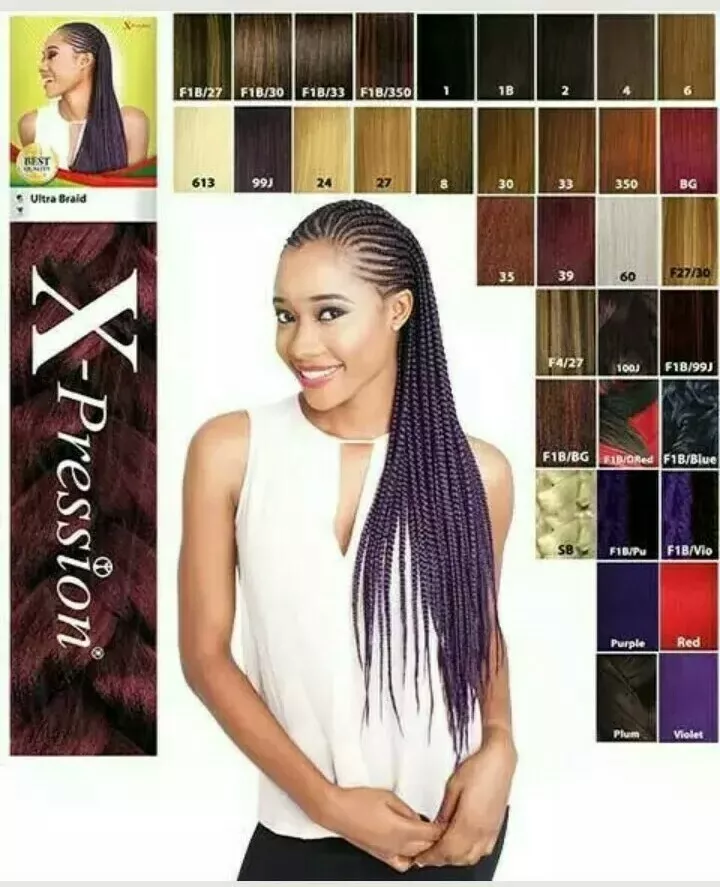 X-PRESSION (XPRESSION) ULTRA BRAID HAIR 4 BRAIDING, KANEKALON(2 pcs min  Order)