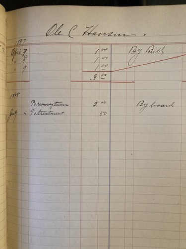 Antique 1890’s Physician’s Ledger from Western MN with Patient List and Entries - Picture 9 of 19