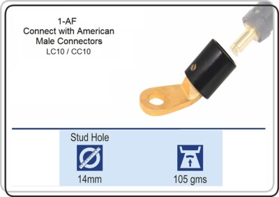 Female Terminal Connector 1-AF 45 Deg Angle Fits 1-MPC  LC10 Male Pack of 1