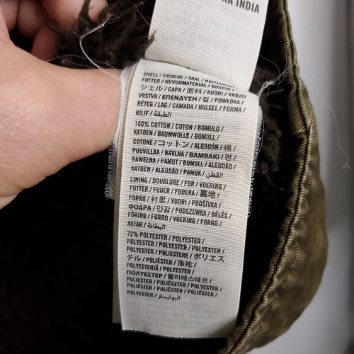 Hollister Jacket Mens Medium Faux Fur Collar Interior Olive Green Zip Up - Picture 9 of 11