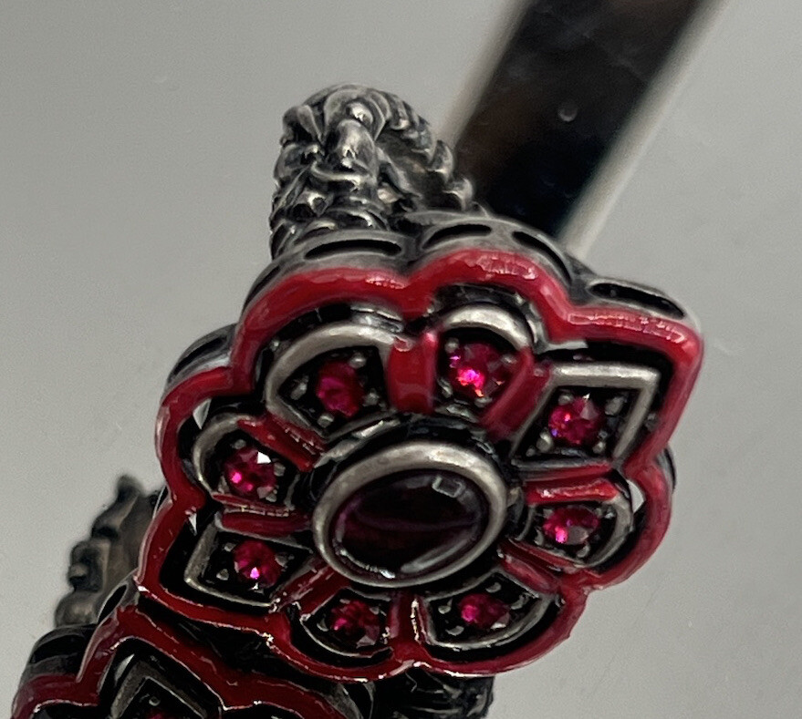 NWB Authentic GUCCI Red Crystal Ring Gucci Flower Ring Made In Italy One Size eBay