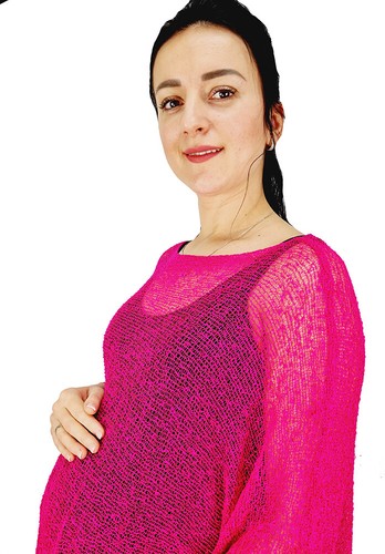 Ladies Poncho One Size Maternity Pregnancy Crochet Lace Fish Net Batwing - Picture 64 of 181