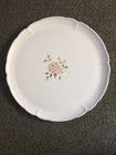 Vintage Cake Stand Serving Plate Handpainted Floral Center 