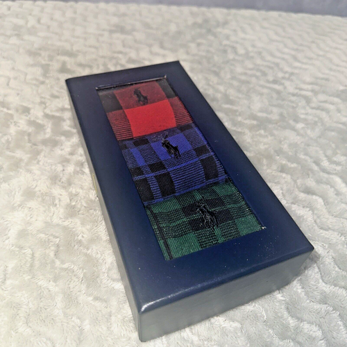 Polo Ralph Lauren Boys Plaid Socks Set Shoe Size 13 - 3 Socks 8 - 9.5 3 Pairs