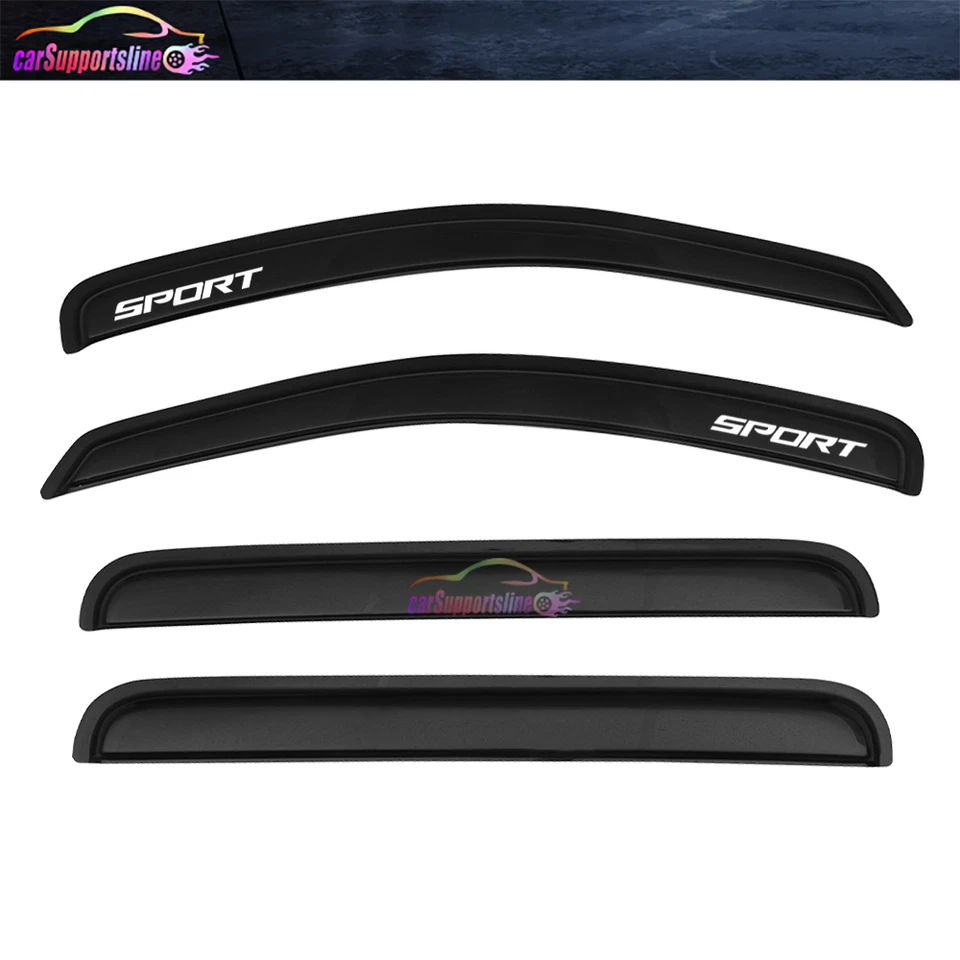 Se adapta a 04-10 Dodge Durango 4 puertas ventana visera protector deflector delantero trasero con deportivo Foto 3 de 4