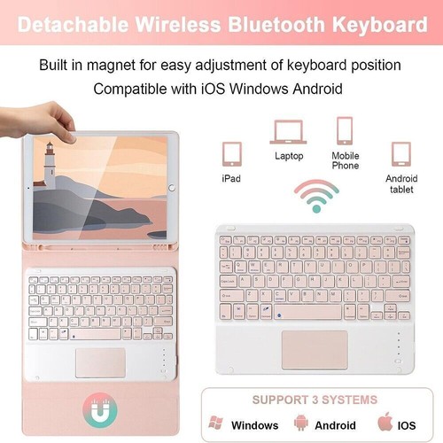 Touchpad Keyboard Case Mouse For iPad 11th 11" A16 2025 Gen M3 Air 6 5 4 Pro 11 - Picture 10 of 42