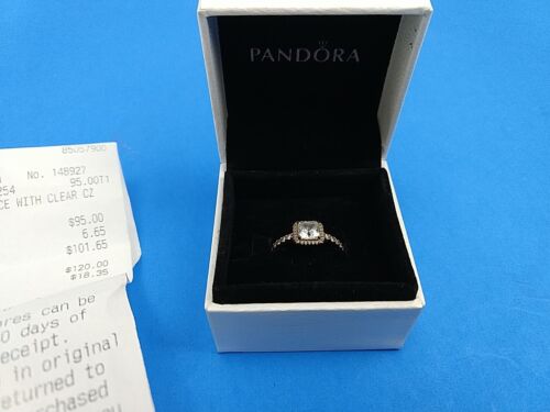 Authentic Pandora Timeless Elegance Ring CZ O ALE R 54 - Picture 2 of 9