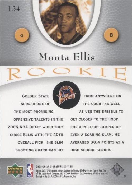 2005-06 SP Signature Edition - Monta Ellis #134