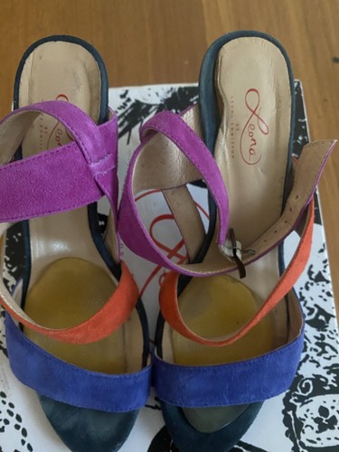 Ladies Size 38 Leona By Leona Edmiston Shoes Mid High Heel Excellent Condition - Picture 9 of 12