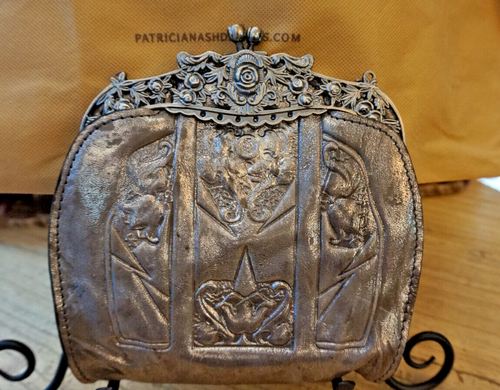 Patricia Nash Carmonita Glitter Metallic Pewter Snap Closure Crossbody Handbag - Picture 1 of 15