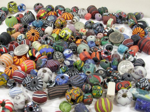 2 Pounds Assorted India Handmade Replica African Beads Wholesale Bulk (TZ-2) ⭐ - Picture 6 of 16