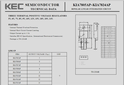KIA7812A Regler 12 Volt 1,5 Ampere Festspannung 3 Klemmen TO-220F Gehäuse - Bild 6 von 6