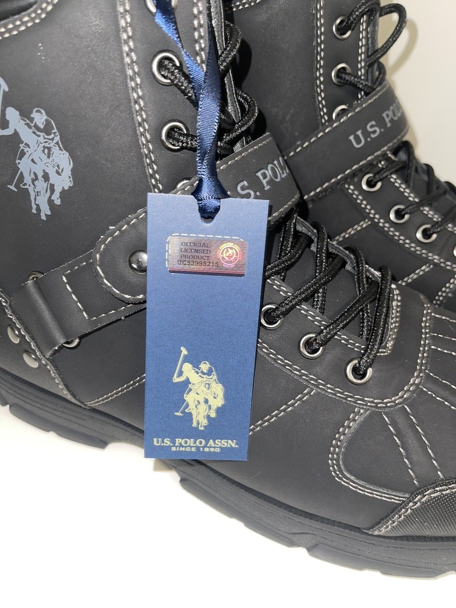 Ralph Lauren Polo Assn. Black Boots With White Stitch. Mens Ralph Lauren Polo Assn. Black Boots With White Stitch. Mens