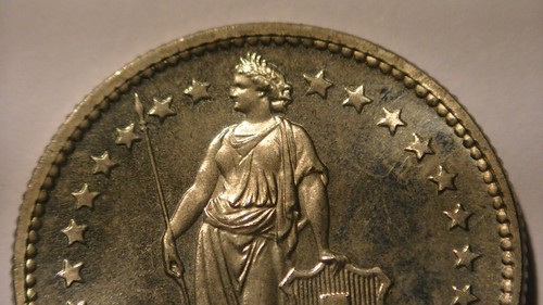 Moneda suiza 1976 a prueba de 2 francos rara 5130 acuñada Helvetia y escudo - Imagen 4 de 16