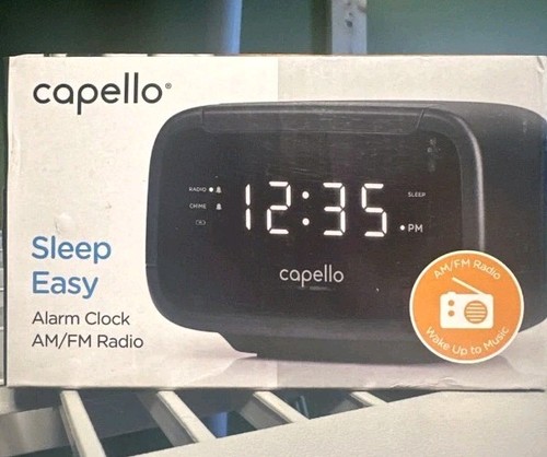 Capello Sleep Easy Alarm Clock  AM/FM Radio CR15 Sleep Timer New In Box - Picture 1 of 2