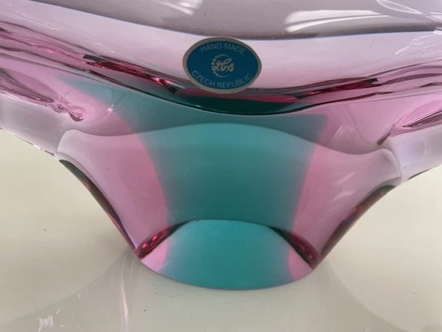 Zelezny Brod Sklo ZBS Czech Glass Vase Mid Century Modern Josef Cvrcek Signed - image 3 of 4