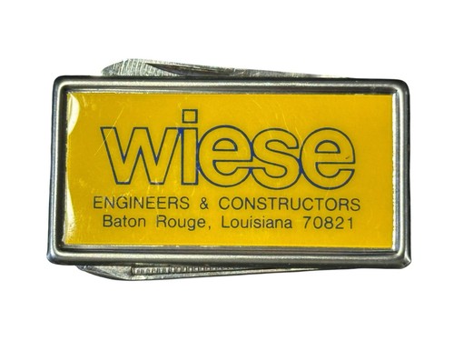 Vintage Wiese Baton Rouge, LA. Advertising Pocket Knife Japan Stainless Steel.