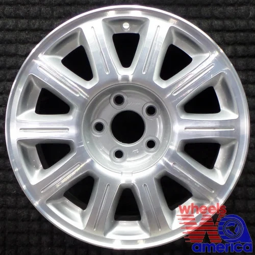 Llanta Ford Lincoln Continental Windstar 16 plateada mecanizada de fábrica OE 3309 Foto 3 de 4