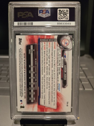 2017 Topps Holiday Aaron Judge Bowman #TH-AJ Gem Mt.10 " MVP." 62 Captain POP-39 - Picture 7 of 9