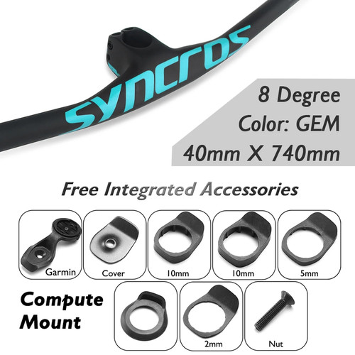 Carbon Handlebar & Stem 28.6mm Clamp 30/40/50mm Length Mountain Bike Riser Bar - Picture 43 of 46