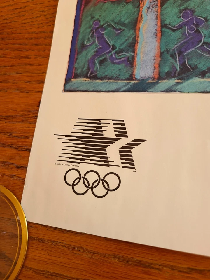 Póster de los Juegos Olímpicos de Los Ángeles 1984 por Carlos Almaraz arte chicano Foto 3 de 4