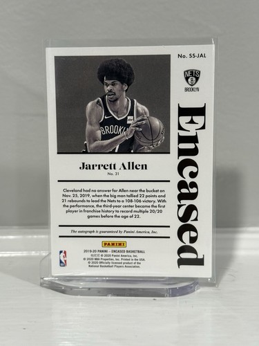 Jarrett Allen 2019-20 Panini Encased #SS-JAL Scripted Signatures Auto /99 SP - Picture 3 of 3