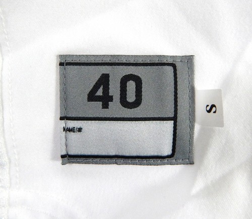 2014 North Carolina Tar Heels UNC Blank Game Used White Jersey 40 DP54041 - Picture 4 of 6
