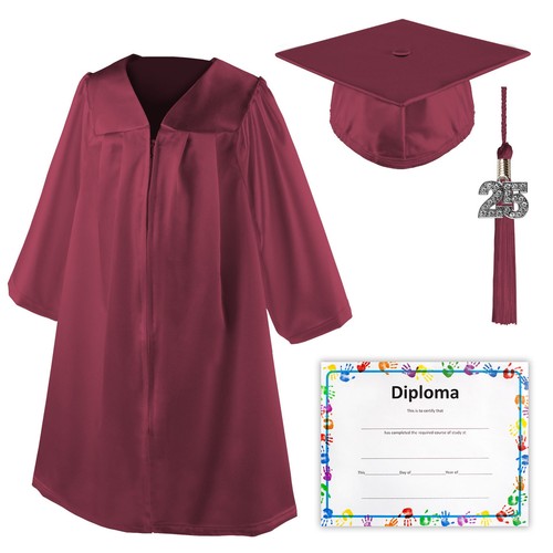 Cappello e abito lucido per laurea asilo nido, nappa Bling, diploma - Foto 7 di 104