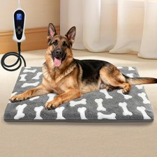 Large Dog Heating Pad,34x21 in Heated Dog Bed with Constant Heat  Auto Modes...