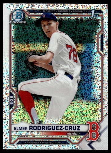 2021 Bowman Draft Chrome Speckled Refractor Elmer Rodriguez-Cruz Boston Red Sox