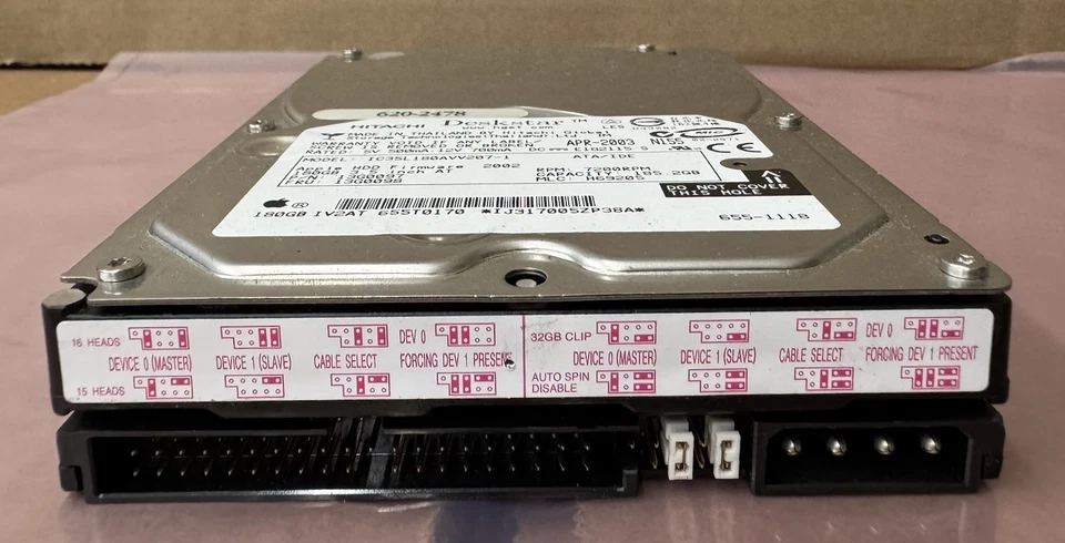 Hitachi Deskstar 180 GB 3.5″ IDE/ATA-100 7200 RPM Hard Drive – Model IC35L180AVV - Image 2 of 2