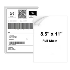 Full Sheet 8.5" x 11" Address Shipping Labels Self Adhesive for Laser & Ink Jet