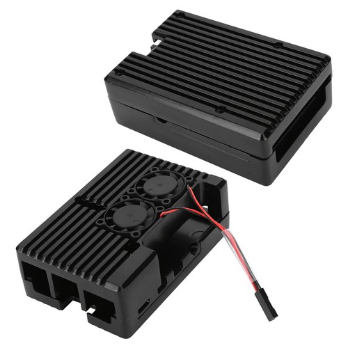Case For 4 Cooling Shell Metal Box Protective Enclosure With 2 Fan - Afbeelding 22 van 22