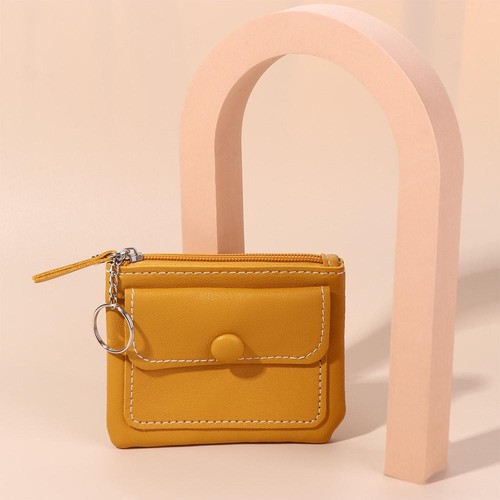 Credit Card Bank card Coin Pocket Short Wallet Clutch Bag Coin Purse Keychain - Picture 6 of 12