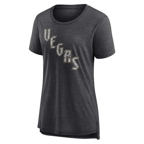 Women's Gray Vegas Golden Knights Slow Whistle Tri-Blend T-Shirt - Imagen 2 de 3