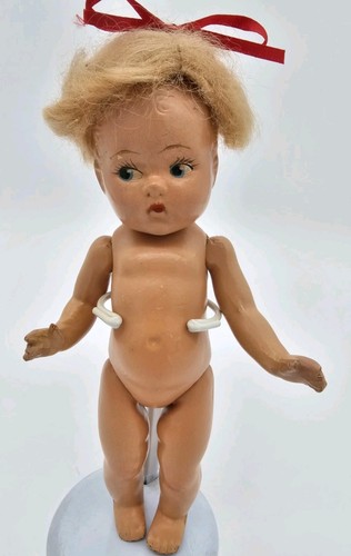 Vintage Composition Vogue Toddles/Toodles Ginny Doll Tagged Dress Painted Eye - Imagen 9 de 22