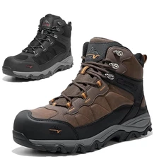 Men Steel Toe Safety Industrial Boots Waterproof Work Boots Wide Size
