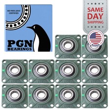 (10) UCF207-20 Solid Base Pillow Block Flange Mounted Bearing 1-1/4" Bore 4 Bolt