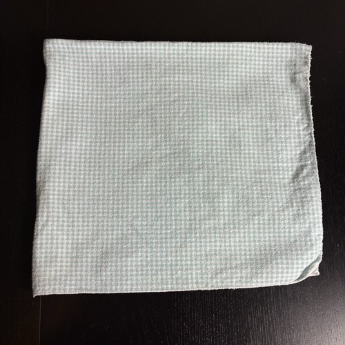 Coperta ricevimento bambino vintage anni 90 SPRINGMAID blu bianco gingham check flanella - Foto 1 di 6