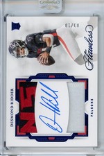 2022 Flawless #RDP-DR Desmond Ridder Rookie Dual Patch Autographs Sapphire 3/10