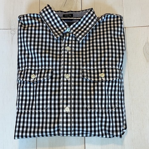 Camicia uomo Tommy Hilfiger a quadri bianca e nera taglia media - Foto 3 di 6