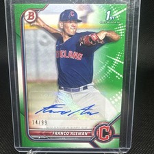 2022 Bowman - Paper Prospect Autographs Franco Aleman #PPA-FA Green Border /99  