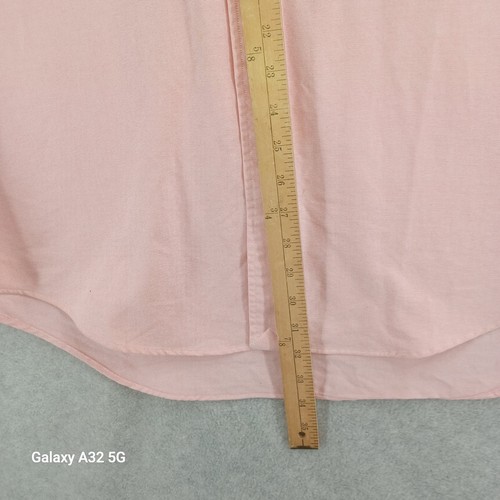 Camisa Ralph Lauren Para Hombre XL 16 Rosa Sólida Con Botones Manga Larga Yarmouth 35 - Imagen 14 de 16