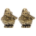  2 Pcs Birds Ornament Brass Sculptures Desktop Statues Lovely Figurines