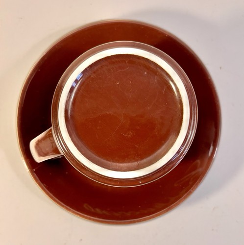 4 Sets of Vintage ACF Brown Cappuccino Cups & Saucers Made in Italy EUC - Picture 4 of 11
