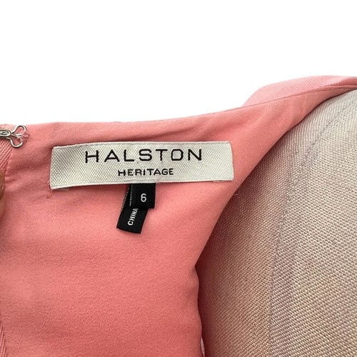 Halston Heritage Cut Out Dress Parfait Pink Fit & Flare Size 6 - Picture 13 of 18