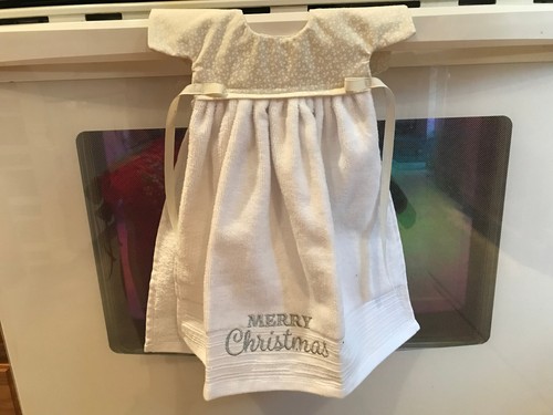 Kitchen Handmade 16" Oven Door Hanging Dish Towel Dress Christmas NEW - Picture 13 of 15