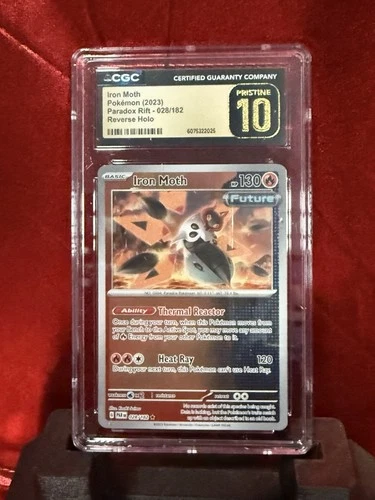 2023 Pokémon TCG Iron Moth #28/182 Reverse Holo Paradox Rift – CGC 10 PRISTINE